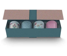 Porcelianinių puodelių rinkinys Pip Studio, šviesiai mėlynas su raštais, 4 × 230 ml
