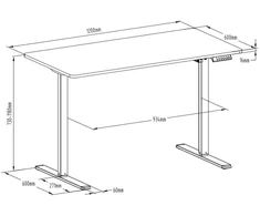 Elektrinis rašomasis stalas Spacetronik Moris 121BT, 120 × 60 cm