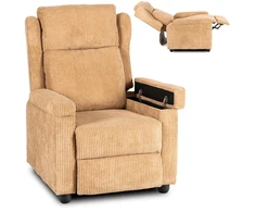 Mebel Elite Atlošiamas fotelis SPENCER, rudas, velvetinis