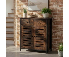 Mebel Elite Batų spintelė AMAYA, 2 stalčiai, 2 lentynos, 70 cm, kaimiško ąžuolo spalvos
