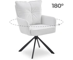 Mebel Elite Besisukanti kėdė CITY, 180° pasukimas, 63 × 93 cm, kreminė