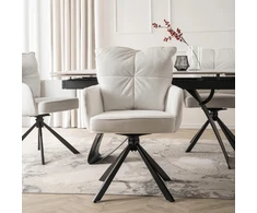 Mebel Elite Besisukanti kėdė CITY, 180° pasukimas, 63 × 93 cm, kreminė