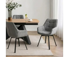 Mebel Elite Besisukanti kėdė LUNA 2, 57 × 57 × 90 cm, pilka
