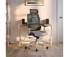 Mebel Elite Ergonominė pasukama kėdė NICKI, pilka