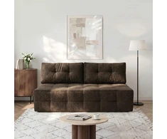 Mebel Elite Išskleidžiama sofa-lova MORANA, 197 × 142 cm miegamasis paviršius, ruda