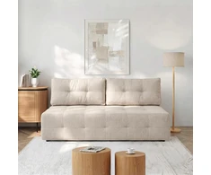 Mebel Elite Išskleidžiama sofa-lova MORANA, 197 cm, kreminė