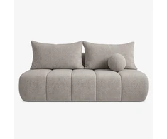 Mebel Elite Išskleidžiama sofa-lova SARIA, 207 × 86 × 91 cm, šviesiai pilka