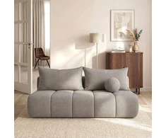 Mebel Elite Išskleidžiama sofa-lova SARIA, 207 × 86 × 91 cm, šviesiai pilka