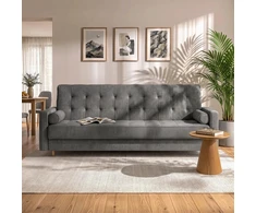 Mebel Elite Išskleidžiama sofa MALTA, pilka