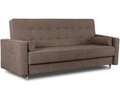 Mebel Elite Išskleidžiama sofa MALTA su patalynės dėže, 215 × 92 cm, ruda