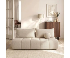 Mebel Elite Išskleidžiama sofa Saria, 207 × 86 cm, kreminė