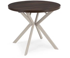 Mebel Elite Išskleidžiamas apvalus stalas LUGO, 90–190 cm, riešutmedžio ir kašmyro spalvų