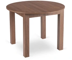 Mebel Elite Išskleidžiamas apvalus stalas, Ø 102 cm, išskleistas 142 cm, „Nicea“ riešuto spalvos