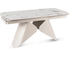 Mebel Elite Išskleidžiamas stalas, 160–240 cm, balto marmuro ir kašmyro spalvos