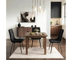 Mebel Elite Išskleidžiamas stalas, 80–160 cm, „Nicea“ riešuto spalvos
