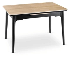 Mebel Elite Išskleidžiamas stalas SAMER, keraminis stalviršis, 138–178 cm, aukso ąžuolo spalvos