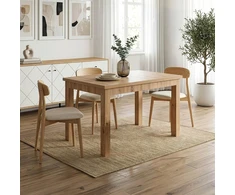 Mebel Elite Išskleidžiamasis stalas SKUBI, 120–160 × 75 cm, artisan ąžuolo