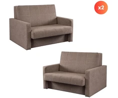 Fotelis Mebel Elite Išskleidžiamų fotelių komplektas, 2 vnt., MILAN 2, smėlinis