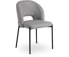 Mebel Elite Kėdė BROS su porankiais, pilka ir juoda