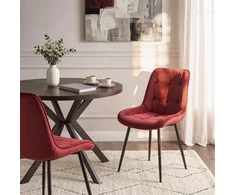 Mebel Elite Kėdė CHRIS, veliūrinė, bordo spalvos