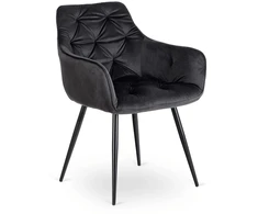 Mebel Elite Kėdė MODESTO, juoda, veliūrinio audinio
