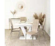 Mebel Elite Kėdė MOLLY, smėlio spalvos, veliūrinė