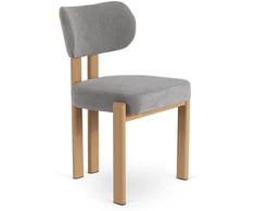 Mebel Elite Kėdė su porankiais GRENADA, 50 × 52 × 80 cm, pilka / ąžuolo spalvos
