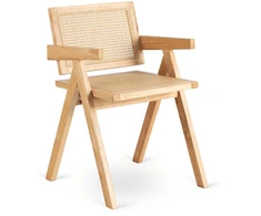 Mebel Elite Kėdė su porankiais MADERA, 52 × 55 × 75 cm, ąžuolo ir smėlio spalvos