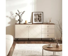 Mebel Elite Komoda, 183 cm, kašmyro ir „Castello“ ąžuolo spalvos