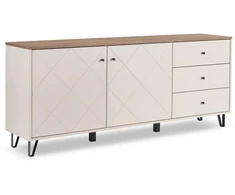 Mebel Elite Komoda, 183 cm, kašmyro ir „Castello“ ąžuolo spalvos