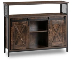 Mebel Elite Komoda ARLO su 3 lentynomis, 100 × 30 × 81 cm, rustikinio ąžuolo / juoda
