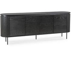 Mebel Elite Komoda BECK, 4 durų, 200 cm, juoda