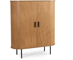 Mebel Elite Komoda su dvejomis stumdomosiomis durimis, 100 × 40 × 118 cm, ąžuolo spalvos