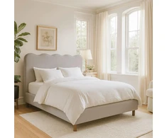Mebel Elite Lova IZMIR, 160 × 200 cm, pilka, boucle