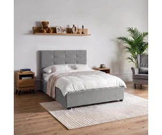 Mebel Elite Lova su patalynės dėže, 120 × 200 cm, tamsiai pilka
