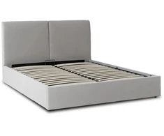 Mebel Elite Lova su patalynės dėže, 140 × 200 cm, pilka