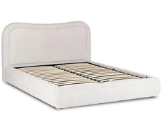 Mebel Elite Lova su patalynės dėže, 160 × 200 cm, pilka