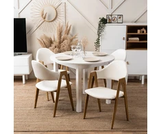 Mebel Elite MEBELELITE WILLY kėdė, balta, 56 × 58 × 81 cm
