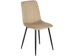 Mebel Elite Minkšta kėdė IBIS, veliūrinė, smėlio spalvos