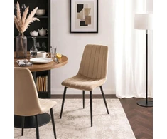 Mebel Elite Minkšta kėdė IBIS, veliūrinė, smėlio spalvos