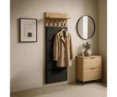 Mebel Elite Sieninė kabykla MODENA, 60 cm, artisan ąžuolo ir grafito spalvos