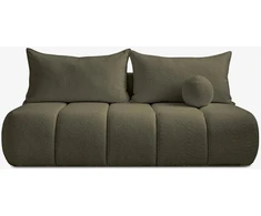 Mebel Elite Sofa-lova SARIA, 207 × 86 cm, alyvuogių spalvos, buklė audinys