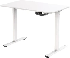 Rankiniu būdu reguliuojamo aukščio rašomasis stalas Spacetronik Moris 113WW, 100 × 60 cm, baltas