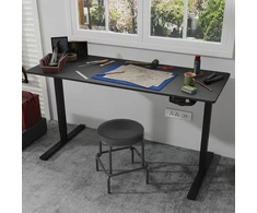 Rankiniu būdu reguliuojamo aukščio rašomasis stalas Spacetronik SPE-O113 Moris, 140 × 60 cm, juodas