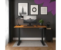 Spacetronik Elektra reguliuojamas rašomasis stalas, 120 × 60 cm, rudas ir juodas