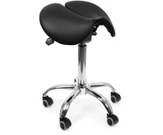 Spacetronik Ergonominė reguliuojama balno taburetė SELLA, juoda