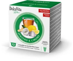 Arbatos kapsulės ZENZERO &amp; LIMONE imbiero ir citrinų, 12 kaps., Dolce Vita, Dolce Gusto® aparatams