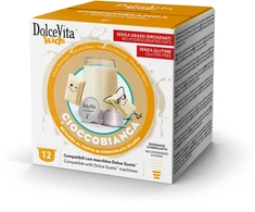 Baltojo šokolado kapsulės CIOCCOBIANCA, 12 kaps., Dolce Vita, Dolce Gusto® aparatams