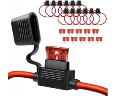 10 vnt. 16 awg inline automobilinis saugiklio laikiklis 12 v ašmeniniam saugikliui 10a