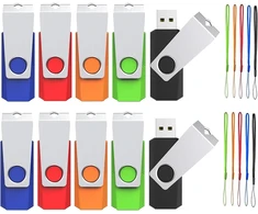 10 vnt. Usb atmintinės 8 Gb, 5 spalvų